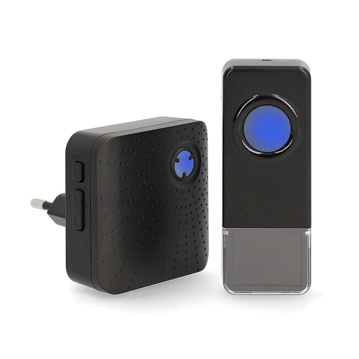 [DOORB310BK] Nedis DOORB310BK Wireless Doorbell Set Power Supply 110 dB 150 m IP55 Black