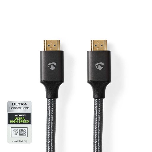 [CVTB35000GY10] Nedis CVTB35000GY10 HDMI 2.1 Cable 8K@60Hz 1m Black