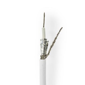 [CSBG4025WT500] Nedis CSBG4025WT500 Coaxkabel op rol RG58C/U 50Ohm Dubbel Afgeschermd ECA 50m Wit 