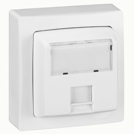 [086059] Oteo 086059 Boîtier en saillie RJ 45 CAT. 5E UTP 8 Contacts Mécanique Blanc