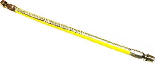 [1404019100] Tuyau de gaz Scanpart 1404019100 en acier inoxydable 1/2" 100 cm jaune