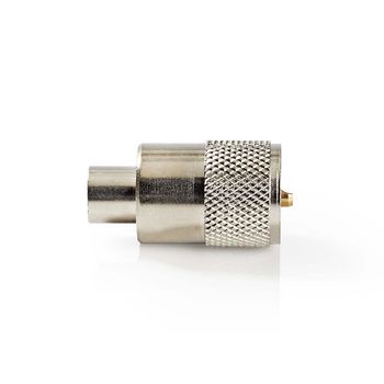 [CSVC43900ME] Nedis CSVC43900ME PL259-Connector Vernikkeld 50 Ohm Diameter kabelinvoer: 6.0 mm Zilver 25 Stuks