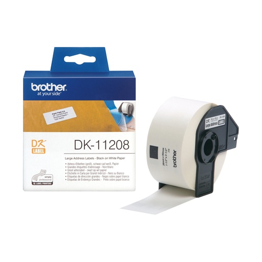 [DK11208] Brother DK-11208 groot adresetiket (38x90mm) 400 etiketten