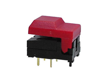 [86A11] Velleman Switch Montage sur circuit imprimé Contact inverseur rouge - 86A11