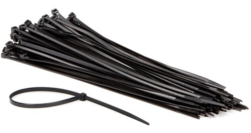 [ECTB300] set met nylon kabelbinders - 4.8 x 300 mm - zwart (100 st.)