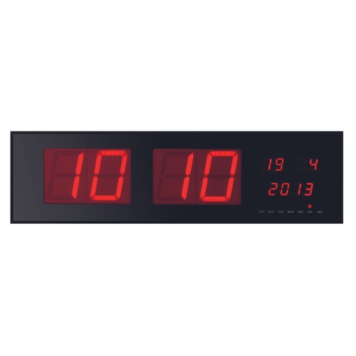 [WC208] Perel WC208 Wandklok LED 83x23x4cm Zwart