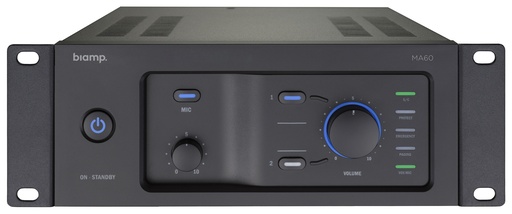 [912.0662.900] Biamp - MA60 - 9.5" Mengversterker 4In/1Out 70/100V 4Ω 60W 