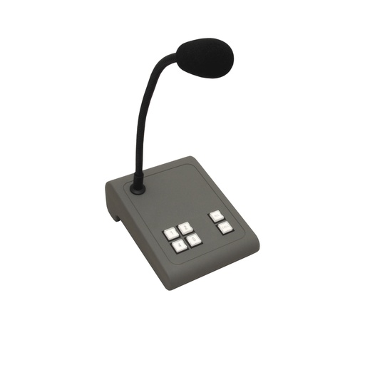 [911.0664.900] Biamp Paging Microphone 4 Zone Condenser - MICPAT-4