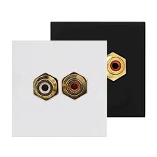 [CP45RCA/W] Procab CP45RCA/W Plaque de connexion RCA 45 x 45 mm Blanc