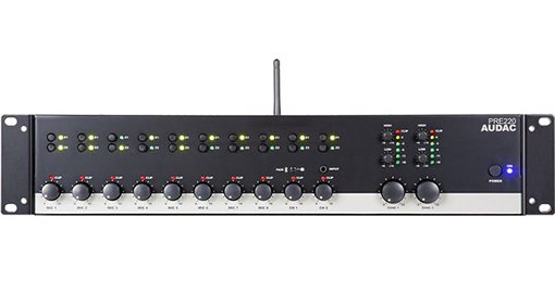 [PRE220] Audac - PRE220 -Twee zone   10 Kanaals stereo voor-versterker   