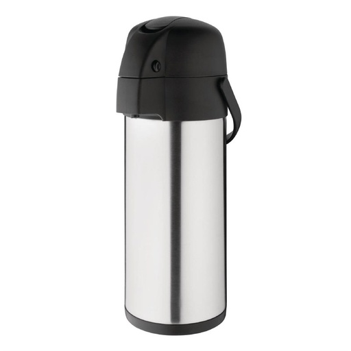 [DL166] Olympia DL166 Pump Thermos 4l Stainless Steel Gray