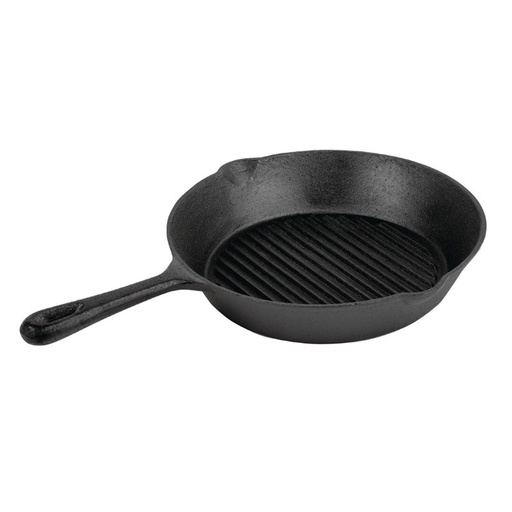 [M652] Vogue M652 Grill Pan 26.7(Ø)cm Cast Iron Black