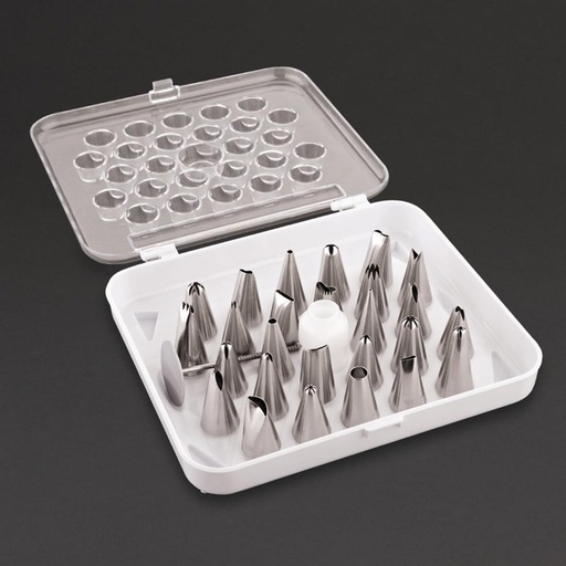 [CP107] Ensemble de 26 douilles Vogue CP107 en acier inoxydable gris