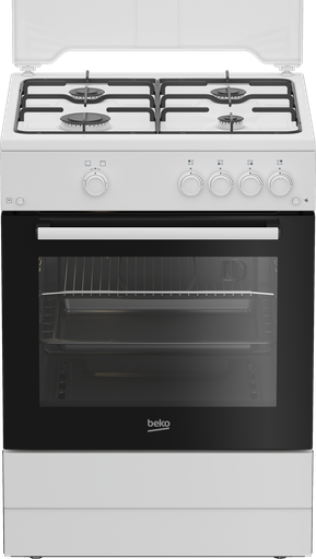 [FBG62010DW] Beko FBG62010DW Vrijstaand Gasfornuis 60x60cm 64l Wit