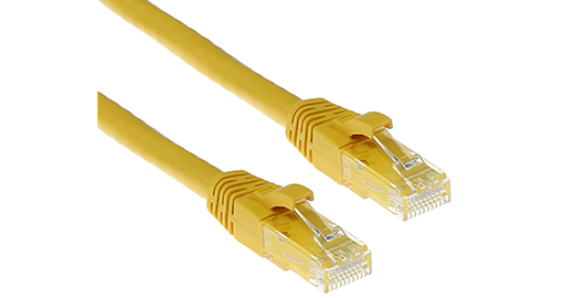 [IS8800] ACT Gele 0.5 meter U/UTP CAT6 patchkabel snagless met RJ45 connectoren