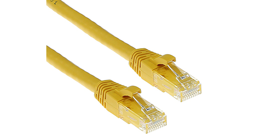 [IS8801] ACT Gele 1 meter U/UTP CAT6 patchkabel snagless met RJ45 connectoren