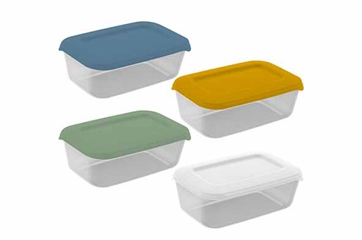 [017695] Hega Hogar 017695 Bewaardozen Golden Line 30x19.9x9.7 4l 4 Stuks
