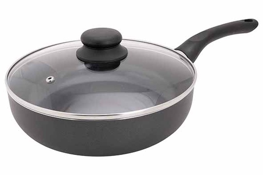 [3776006] Cosy & Trendy 3776006 Plat de service avec couvercle 24(∅)x8,5cm Aluminium Noir