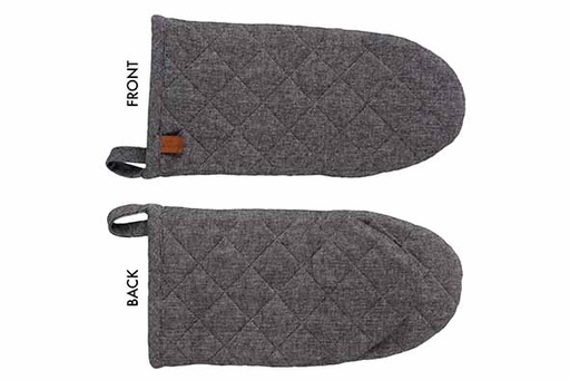 [5453004] Gants de cuisine Cosy & Trendy 5453004 en tissu noir 31 x 15 x 3 cm (la paire)