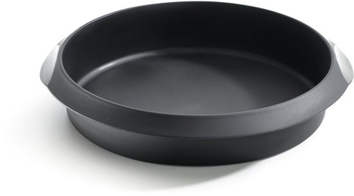 [8710755880988] Moule à gâteau Lékué rond ø 26 cm en silicone noir
