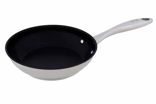 [2878208NS2] Cosy & Trendy 2878208NS2 Poêle à frire antiadhésive 20(Ø)x7,5cm Acier inoxydable Gris/Noir