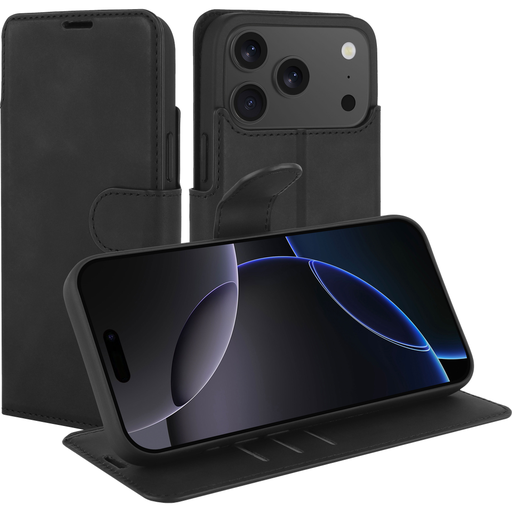 [MAP2763PW1] Étui portefeuille en cuir Just in Case MAP2763PW1 PrimeWallet pour iPhone 17 Pro Max Noir