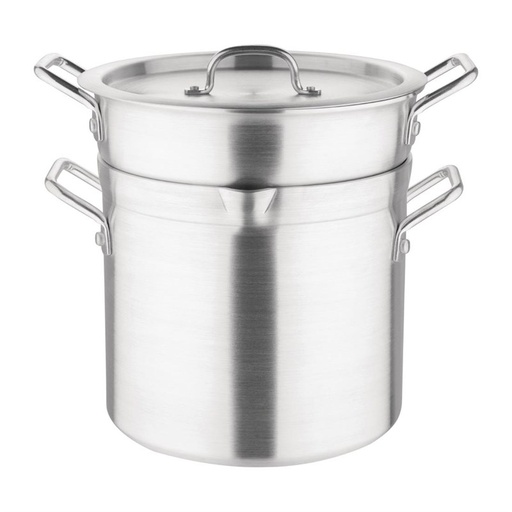 [K645] Vogue K645 Kookpot Au Bain Marie 27,5(Ø)cm 10l Aluminium Grijs