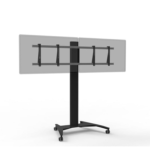 [TRD18BD4055] ErgoXS TRD18AD4055 Double TV Trolley 85kg Black