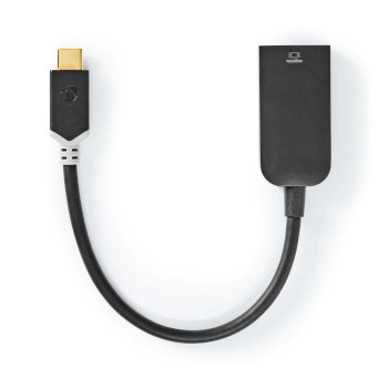 [CCBW64652AT02] Nedis CCBW64652AT02 USB 3.2 Gen 1 Adapter | USB-C - HDMI Female 4K@60Hz 20cm Gold-plated Black