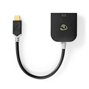 [CCBW64852AT02] Nedis CCBW64852AT02 USB 3.2 Gen 1 Adapter USB-C - VGA Vrouwelijk 1920x1200@60Hz 20cm Verguld Zwart