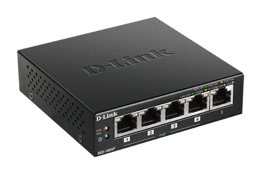 [DGS-1005P/E] D-link DGS-1005P 5-port PoE+ switch Black