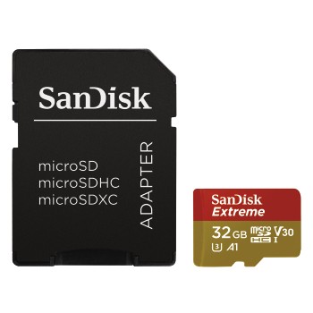 [SDSQXAF-032G-GN6MA] Sandisk MicroSDHC Extreme 32GB 100MBps / 60 MBps Zwart