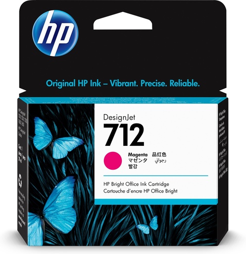 [3ED68A] HP 3ED68A DesignJet Ink Cartridge 712 29ml Magenta
