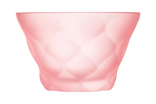 [Q0426] Luminarc Q0426 Sundae Iced Diamond 10(Ø)x6.2cm Glass Pink