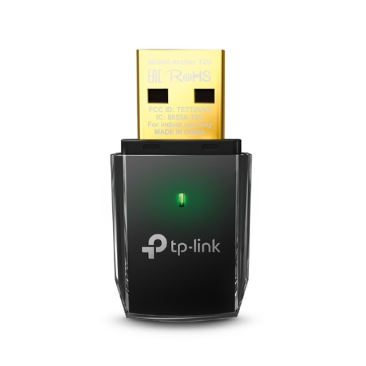 [ARCHER T2U] Dongle TP-Link Archer T2U Adaptateur USB Wi-Fi double bande AC600 Noir