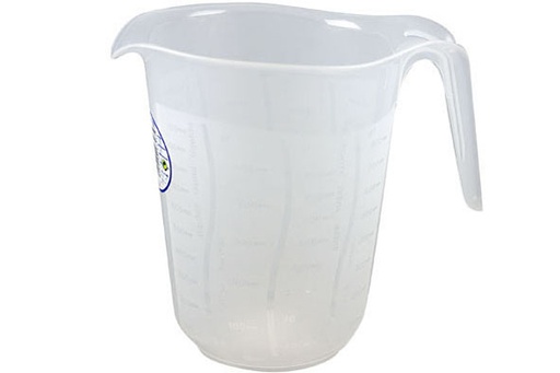 [016303] Hega Hogar 016303 Measuring cup 13(Ø)x16cm 1l Plastic Transparent