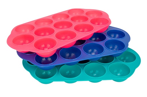 [016668] Hega Hogar 016668 Ijsvorm Flexibel 26x14cm 3 Stuks Nylon Roze/Blauw/Groen