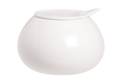 [587296] Cozy & Trendy 587296 Sugar Bowl with Lid Exquisite 8.5x5.5cm Porcelain White