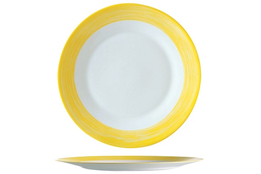 [C3772] Arcoroc C3772 Board Brush 25.4 (Ø) x 2.5 cm Opal White/yellow