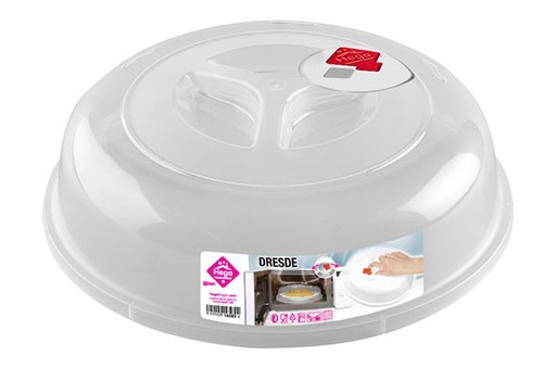 [016582] Hega Hogar 016582 Microgolfdeksel 26(Ø)x7,5cm Kunststof Transparant