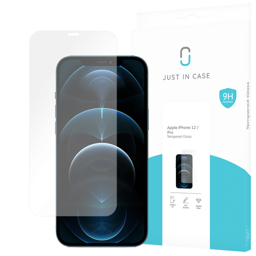 [9047723] Just in Case 9047723Screenprotector Tempered Glass iPhone 12/12 Pro 