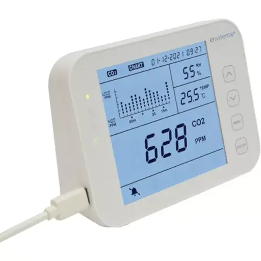 [0064475] Compteur de CO2 EnviSense avec enregistreur de données Blanc
