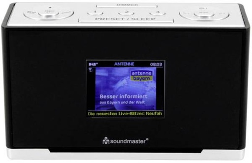 [UR240SW] Soundmaster UR240SW Digitale Wekkerradio DAB+/FM Zwart