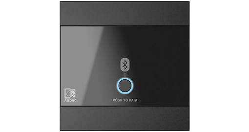 [WP220/B] Audac WP220/B Universal wall panel - Bluetooth receiver input - 80 x 80 mm Black version