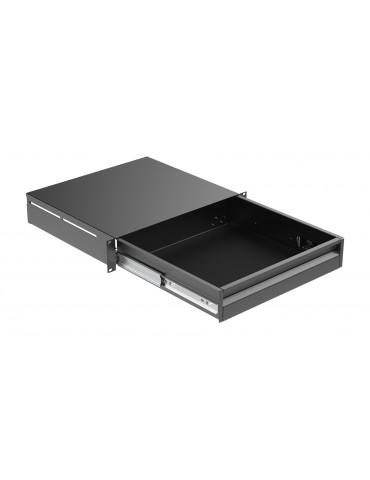 [RD220L/B] Caymon RD220L/B 19" rack drawer With lock 2 unit Black 