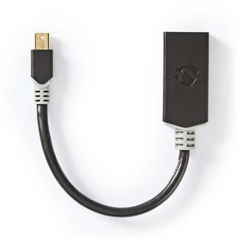 [CCBW37654AT02] Nedis CCBW37654AT02 Mini DisplayPort 1.4 Cable Mini DisplayPort - HDMI Female Gold Plated 20cm Black