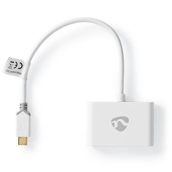 [CCBW65960WT02] Nedis CCBW65960WT02 USB 3.1 Gen1 Multi-Port Adapter USB-C - 2x USB-A 1000 Mbps 20cm gold plated White