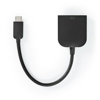 [CCGP64852BK02] Nedis CCGP64852BK02 USB 3.2 Gen 1-Adapter USB-C - VGA Vrouwelijk 1920x1200@60Hz 20cm Zwart