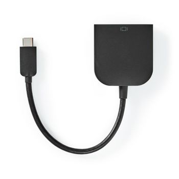 [CCGP64552BK02] Adaptateur USB 3.2 Gen 1 Nedis CCGP64552BK02 USB-C - DVI-D 24+1 broches femelle 1080p 20 cm Noir
