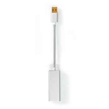 [CCTB61950AL02] Adaptateur réseau Nedis CCTB61950AL02 USB 3.2 Gen 1 1 Gbit/s USB-A - RJ45 20 cm Argent plaqué or